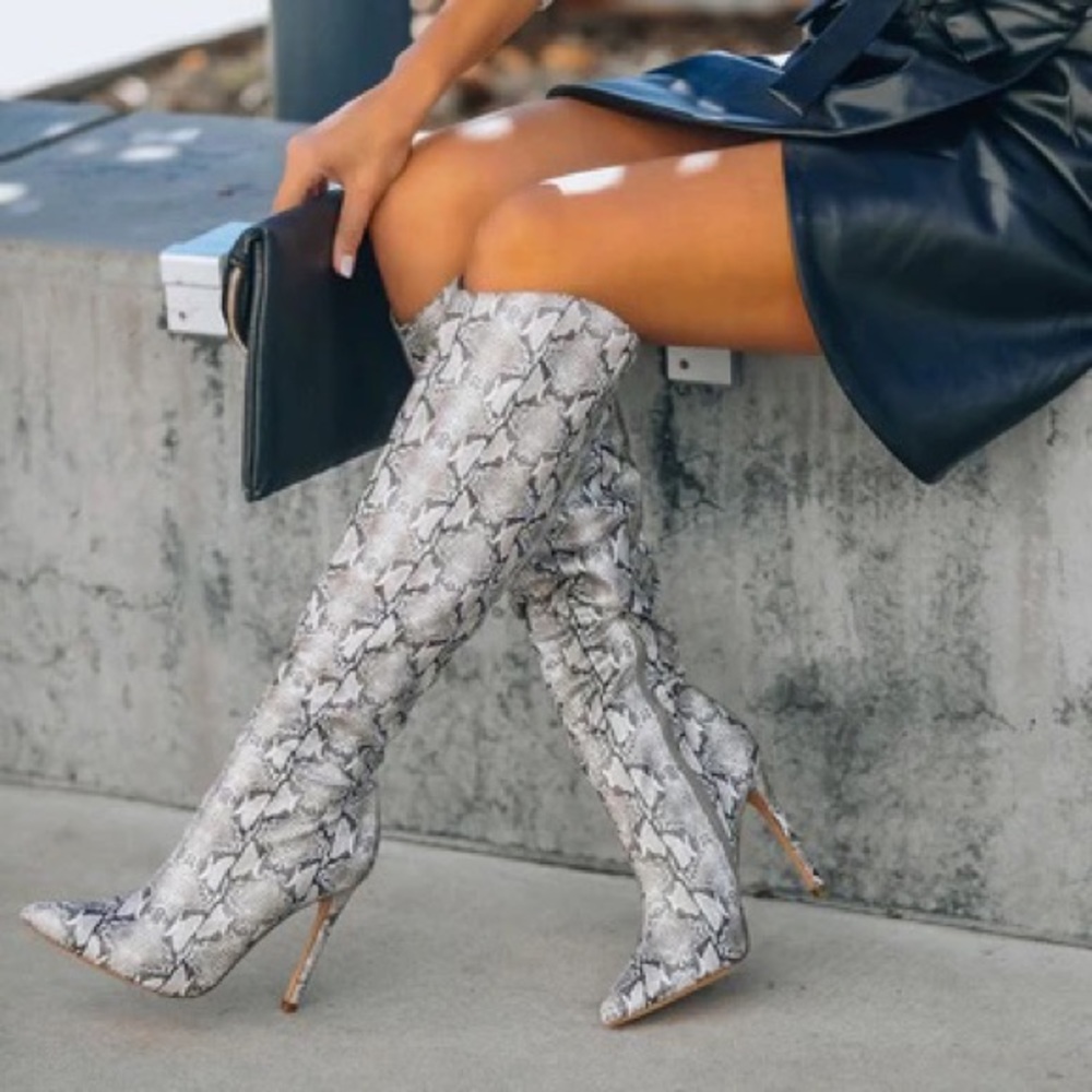 Knee high Python Boot